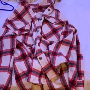 Plaid Button-Up Jacket